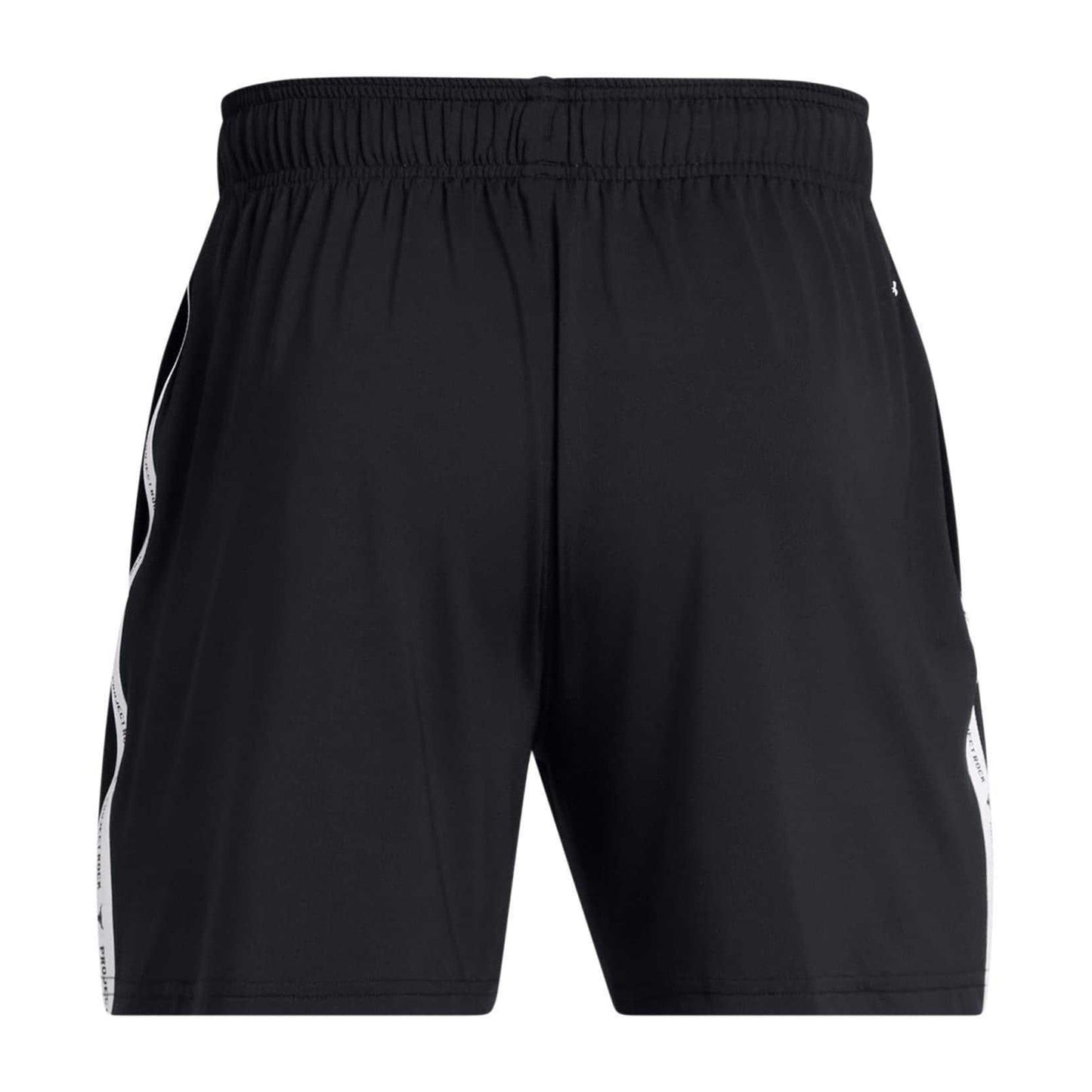 Black - Back - Under Armour Mens Project Rock Mesh Running Shorts