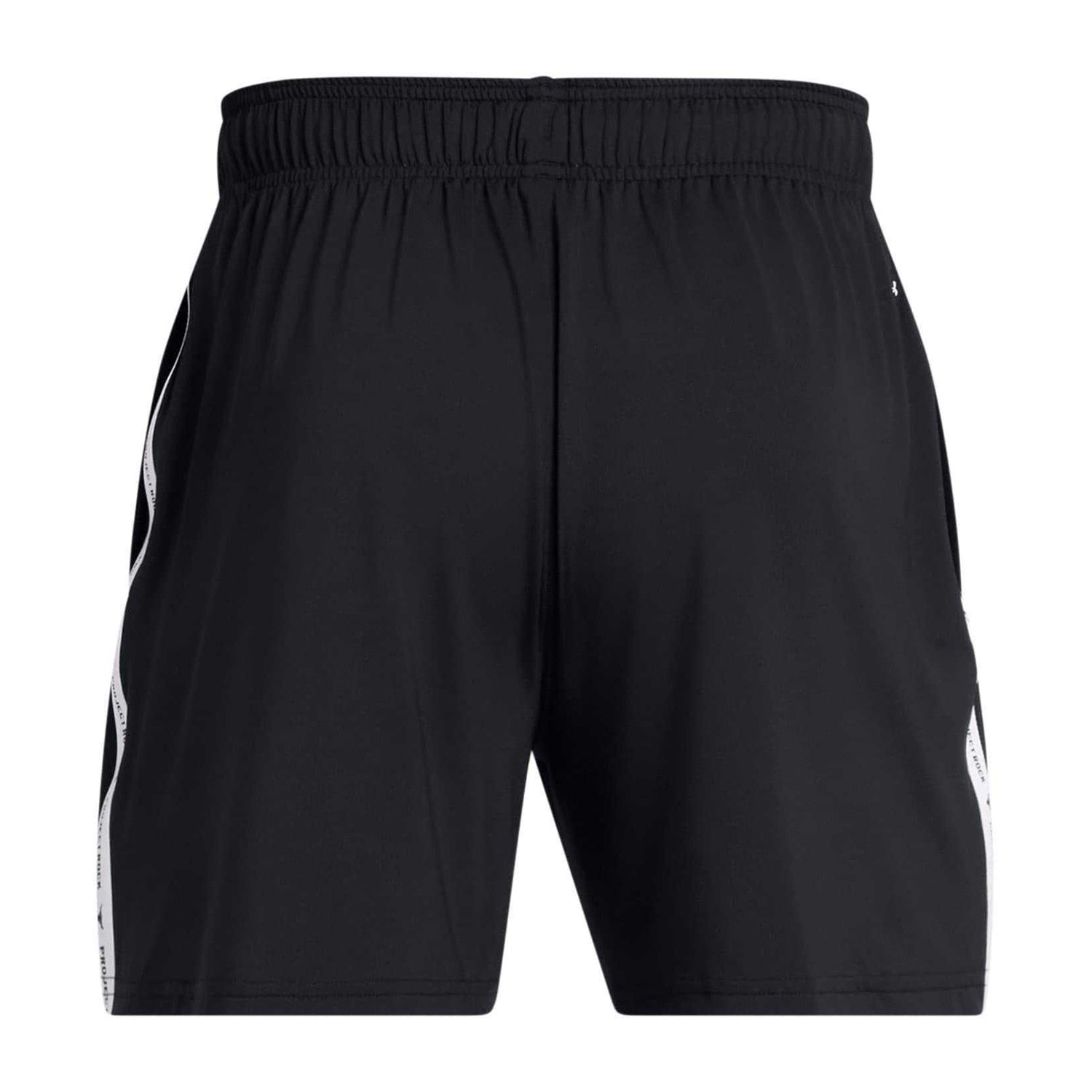 Black - Back - Under Armour Mens Project Rock Mesh Running Shorts