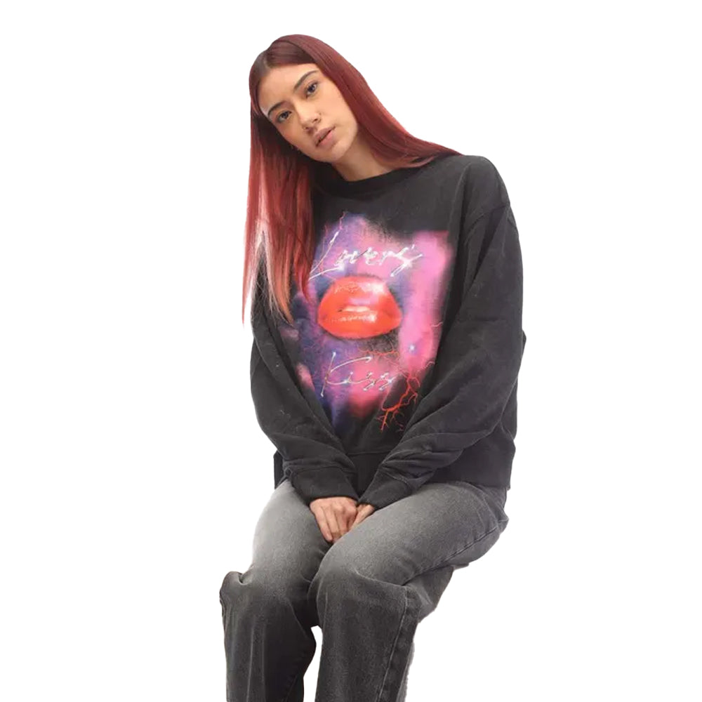 Black - Side - Hugo Womens-Ladies Deroxina Oversized Sweatshirt
