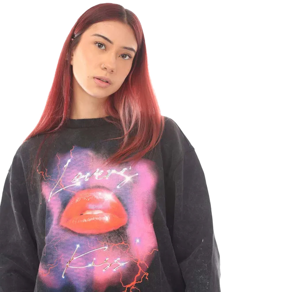 Black - Lifestyle - Hugo Womens-Ladies Deroxina Oversized Sweatshirt