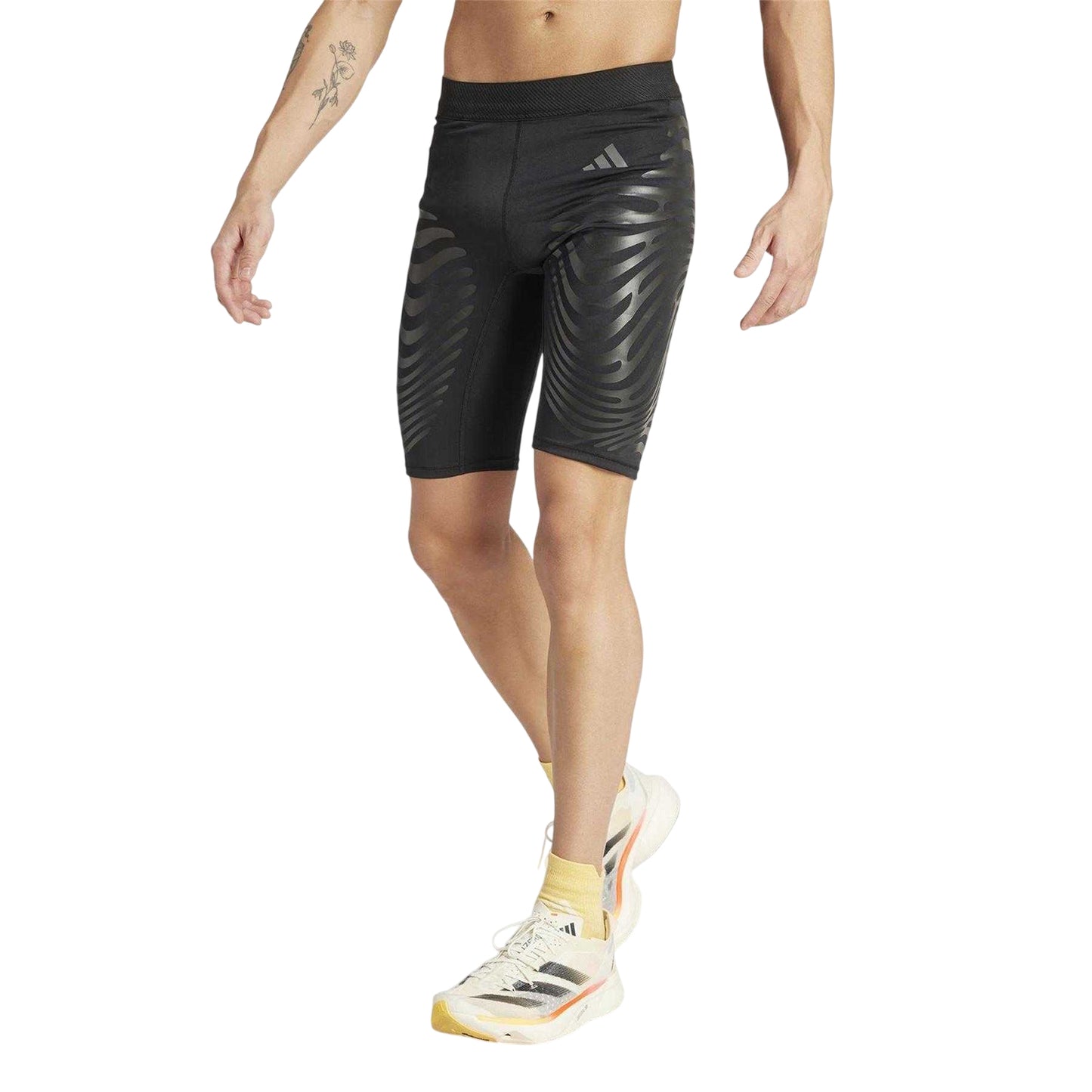 Black - Side - Adidas Mens Adizero Running Shorts