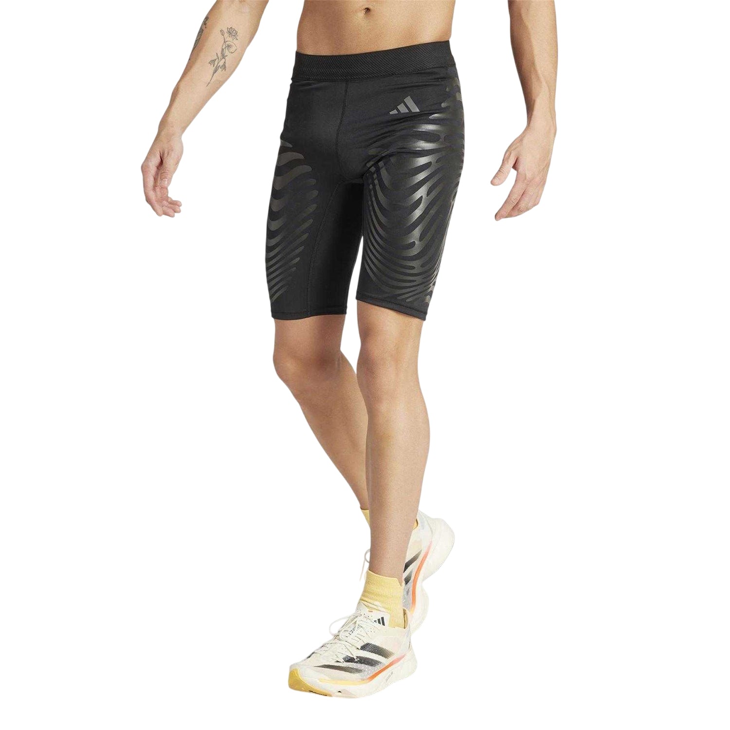 Black - Side - Adidas Mens Adizero Running Shorts