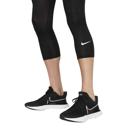 Black-White - Side - Nike Mens Pro Leggings