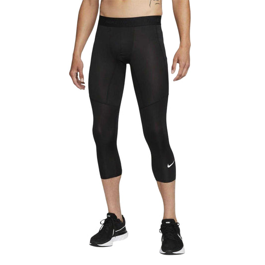Black-White - Front - Nike Mens Pro Leggings