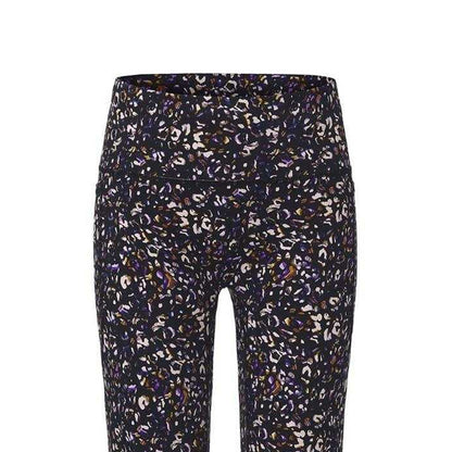 Black - Back - Biba Womens-Ladies Leopard Pattern Leggings