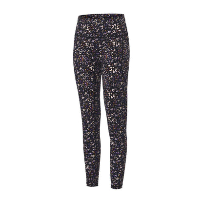 Black - Side - Biba Womens-Ladies Leopard Pattern Leggings