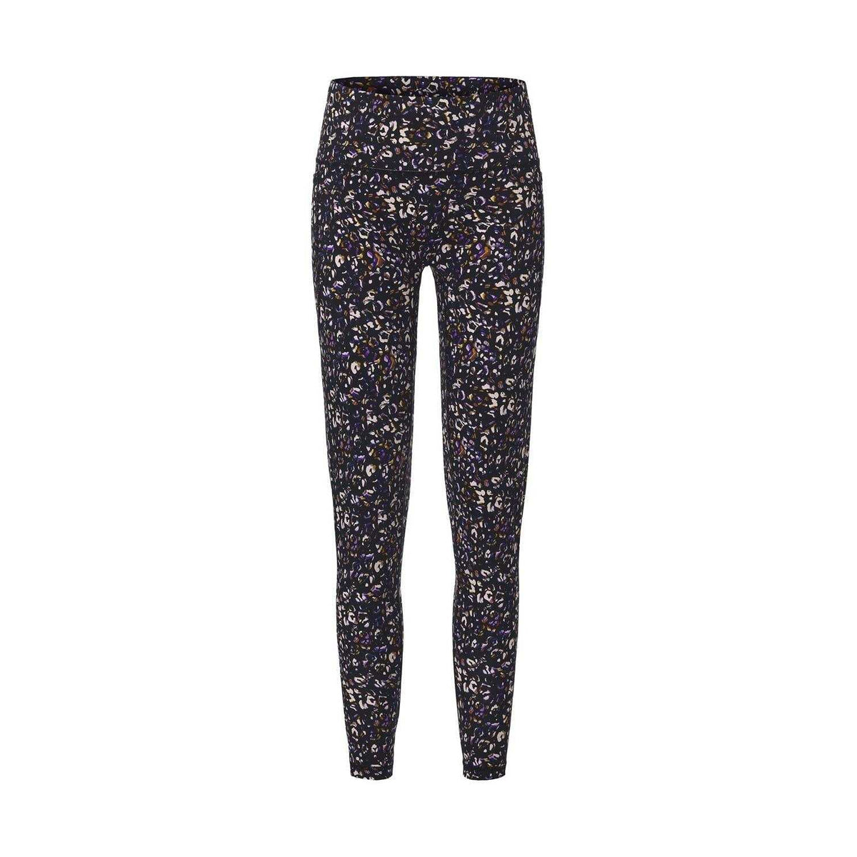 Black - Front - Biba Womens-Ladies Leopard Pattern Leggings
