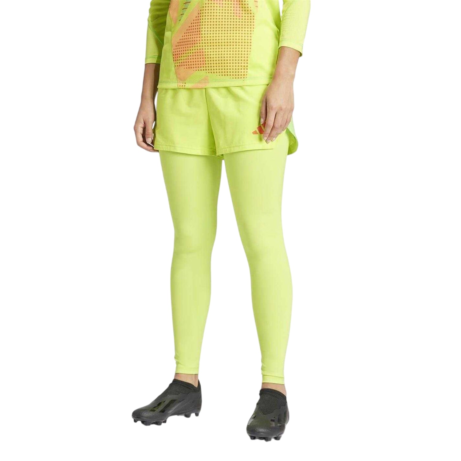 Solar Yellow - Side - Adidas Womens-Ladies Tiro 24 Fitted Leggings