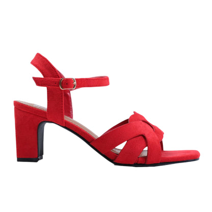 Red - Front - Where´s That From Womens-Ladies Elspth Faux Suede High Heels