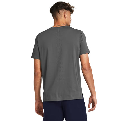 Grey - Back - Under Armour Mens Launch Elite Short-Sleeved T-Shirt