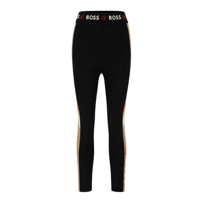 Black - Front - Boss Womens-Ladies Elasticated Colour Block Leggings