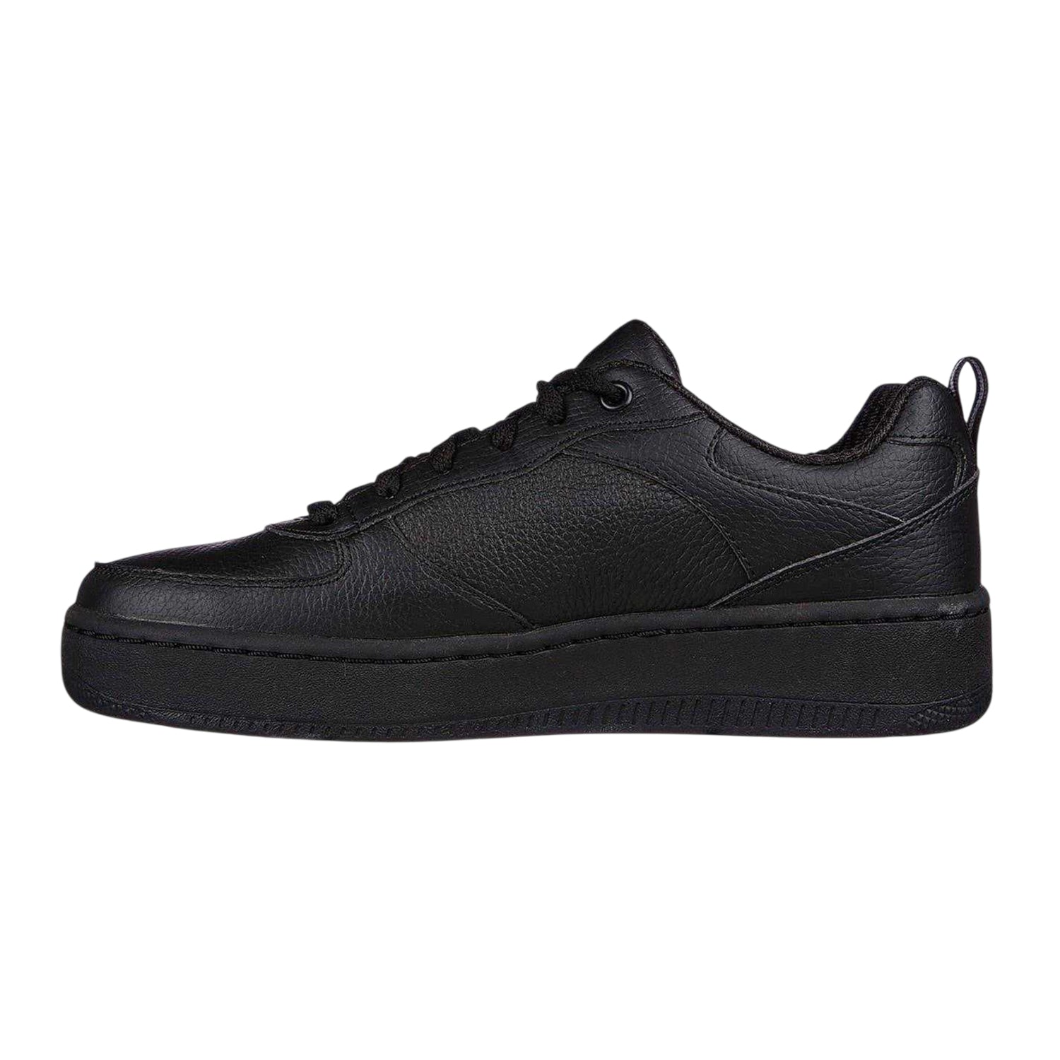 Black - Back - Skechers Womens-Ladies Sport Court 92 Illustrious Leather Trainers