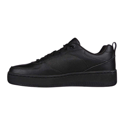 Black - Back - Skechers Womens-Ladies Sport Court 92 Illustrious Leather Trainers