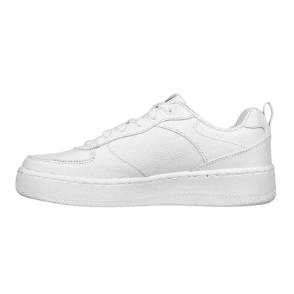 White - Back - Skechers Womens-Ladies Sport Court 92 Illustrious Leather Trainers