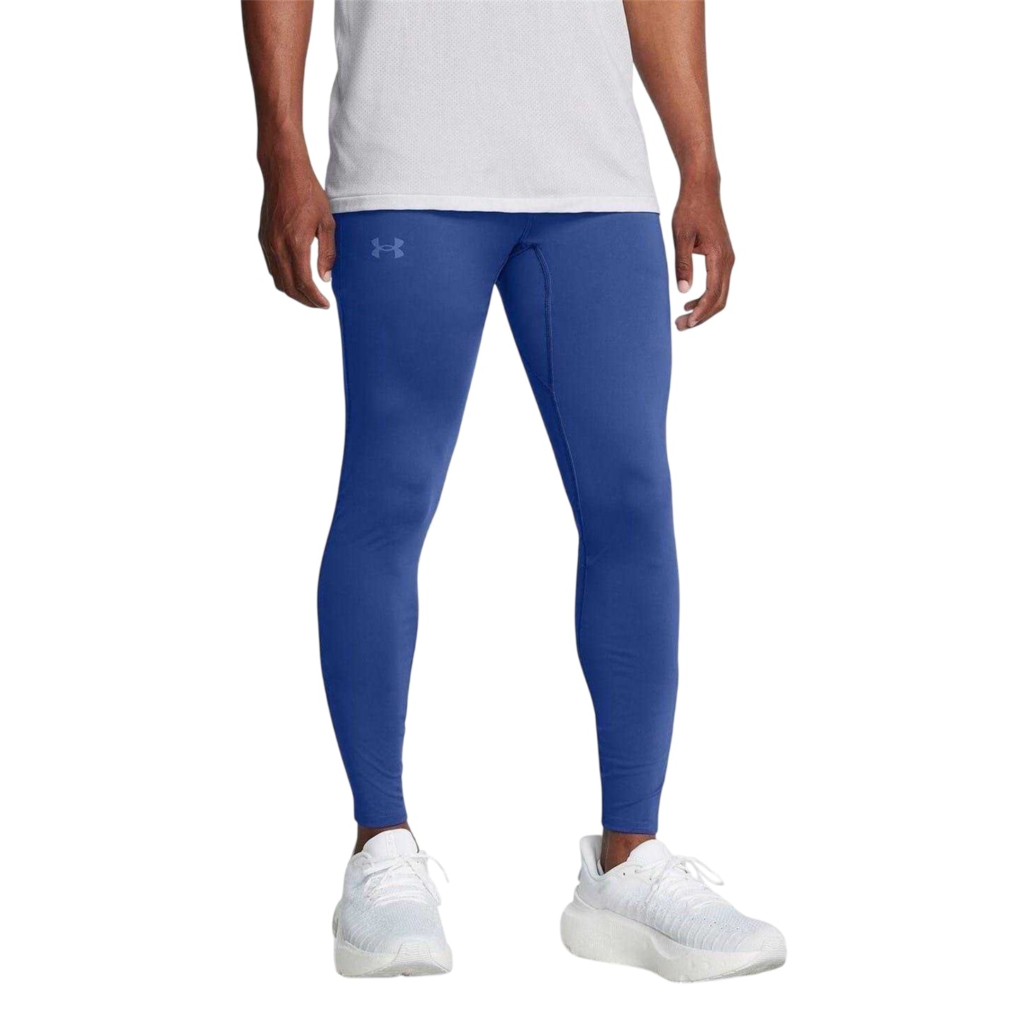 Blue - Side - Under Armour Mens Launch Leggings