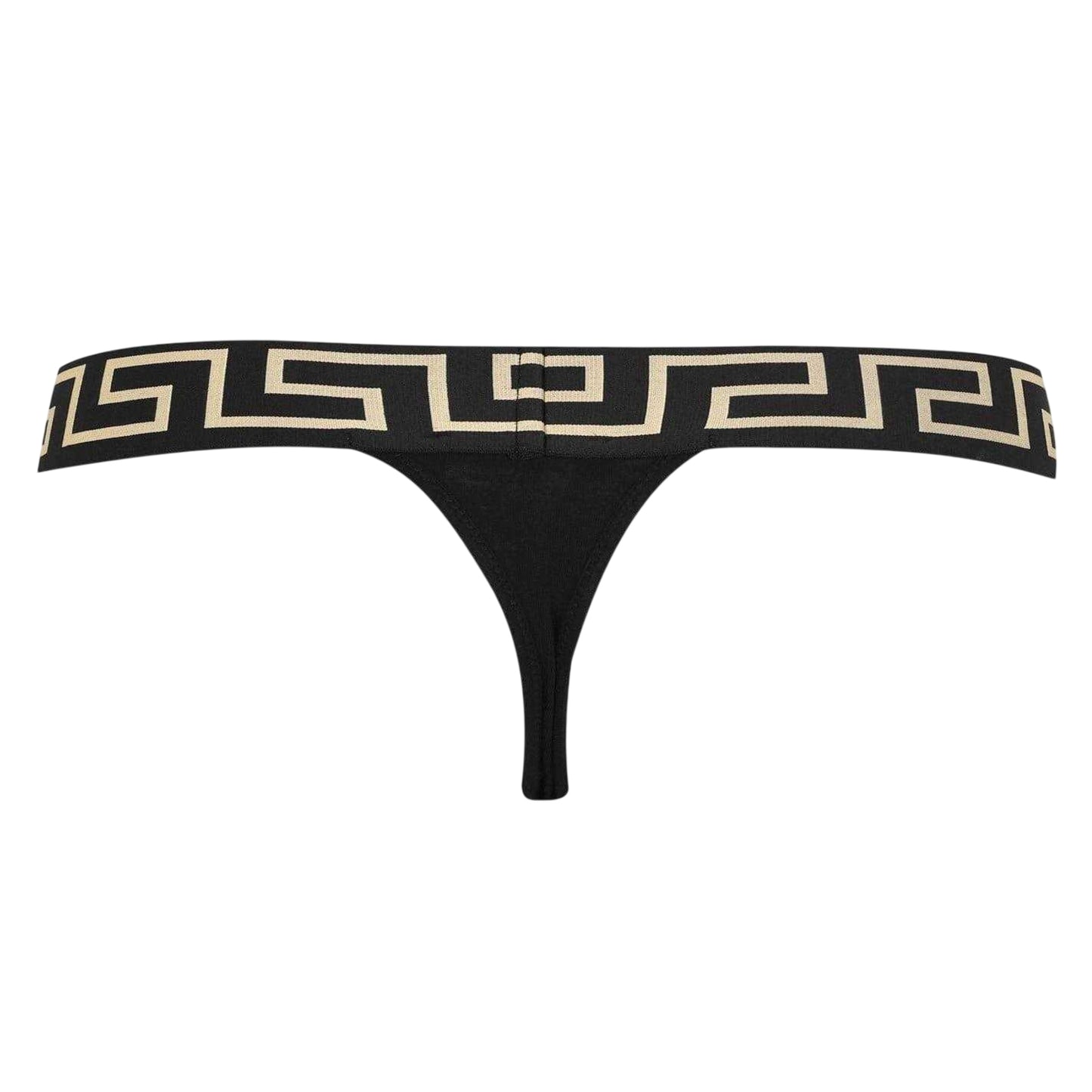 Black - Back - Versace Womens-Ladies Greca Medusa Thong