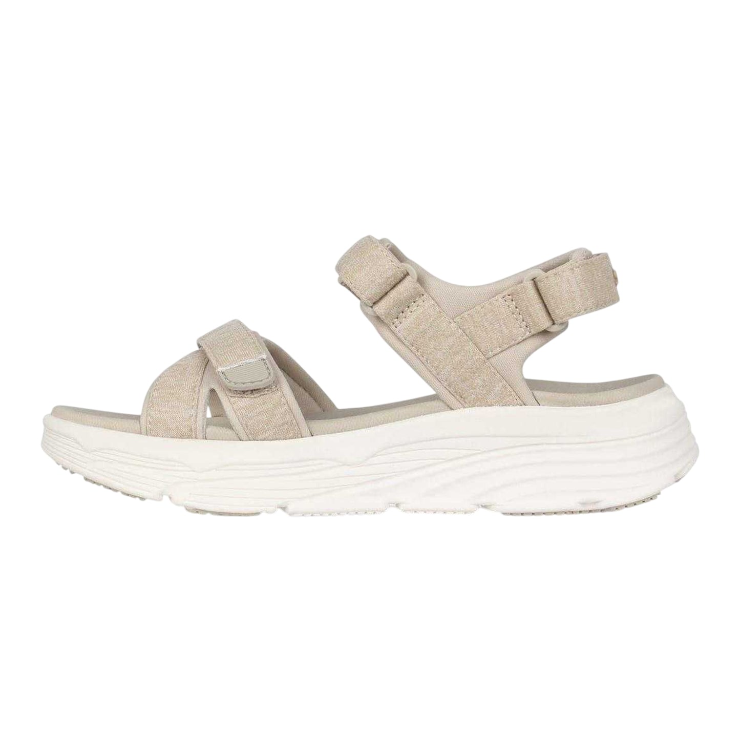 Beige - Side - Slazenger Womens-Ladies Strappy 3 Touch Fastening Strap Sandals