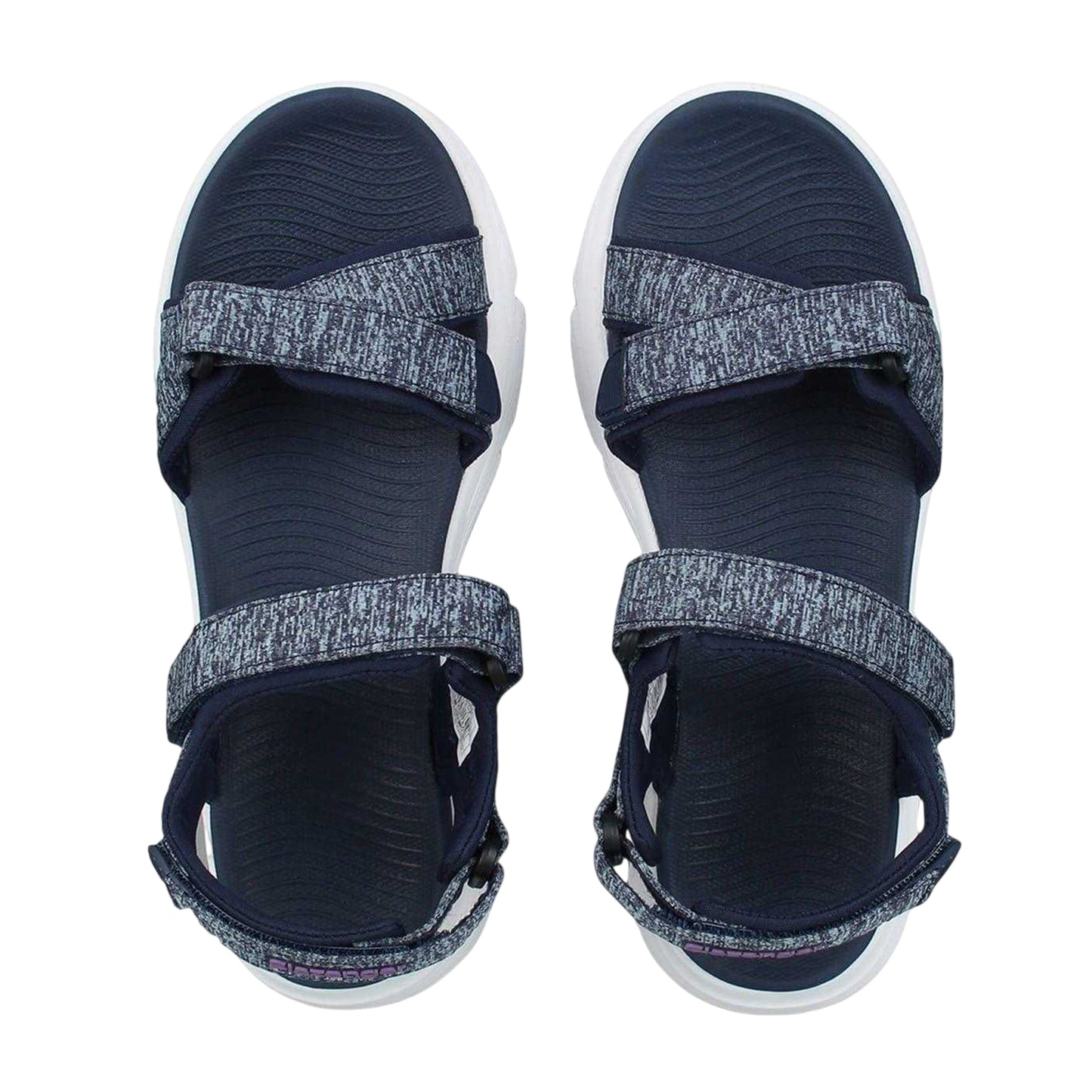 Navy - Side - Slazenger Womens-Ladies Strappy 3 Touch Fastening Strap Sandals