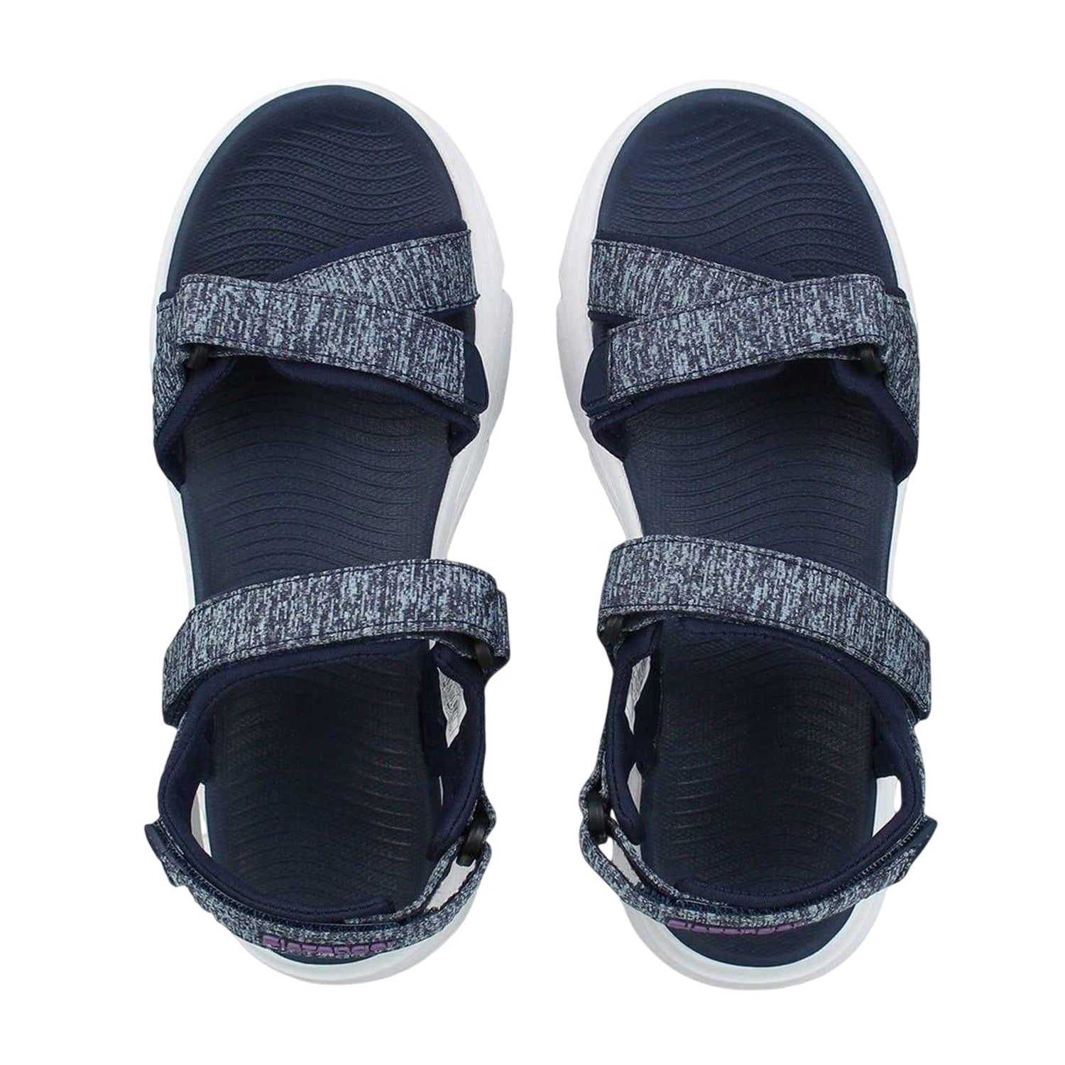 Navy - Side - Slazenger Womens-Ladies Strappy 3 Touch Fastening Strap Sandals
