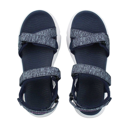 Navy - Side - Slazenger Womens-Ladies Strappy 3 Touch Fastening Strap Sandals
