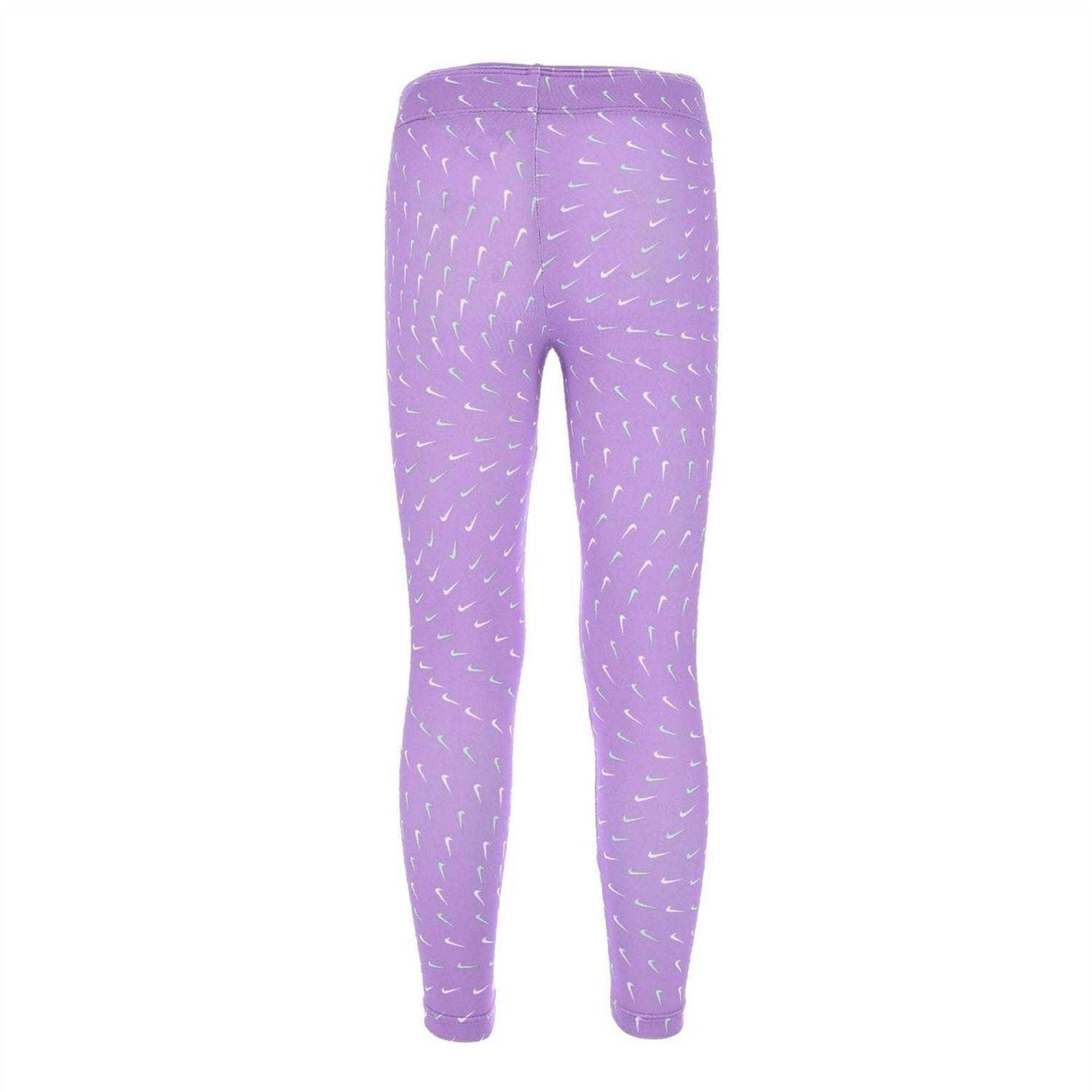 Violet - Back - Nike Childrens-Kids All-Over Print Leggings