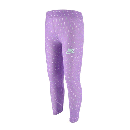 Violet - Side - Nike Childrens-Kids All-Over Print Leggings