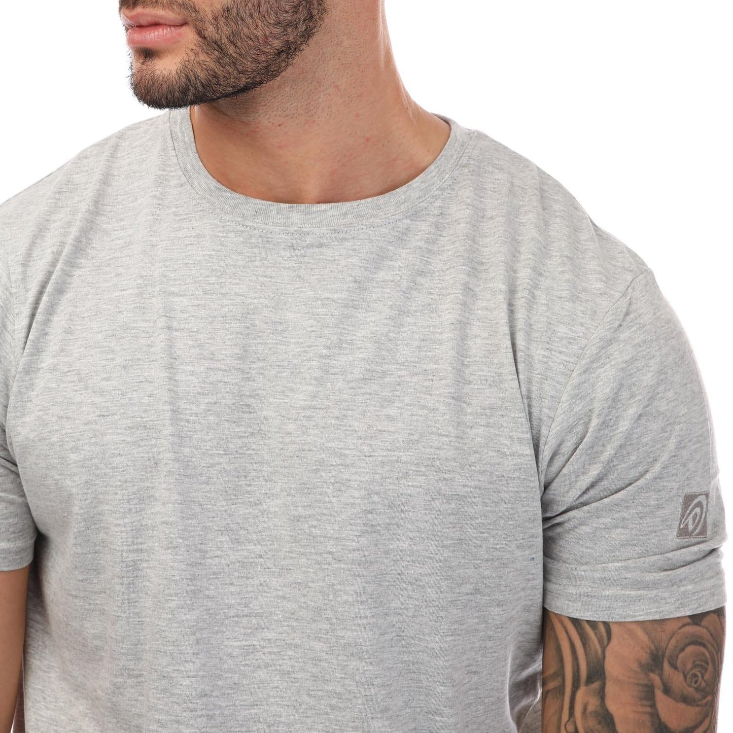 Light Grey-Black-White-Red - Side - Duck and Cover Mens Errington T-Shirt (Pack of 5)