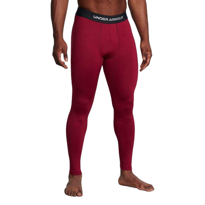 Red - Side - Under Armour Mens Armour Compression Leggings