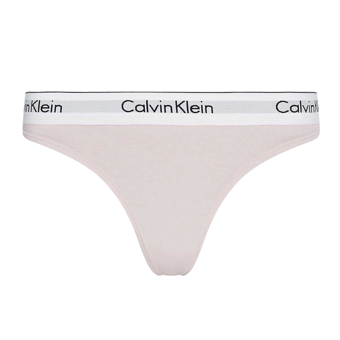 Pink - Front - Calvin Klein Womens-Ladies Logo Cotton Blend Thong