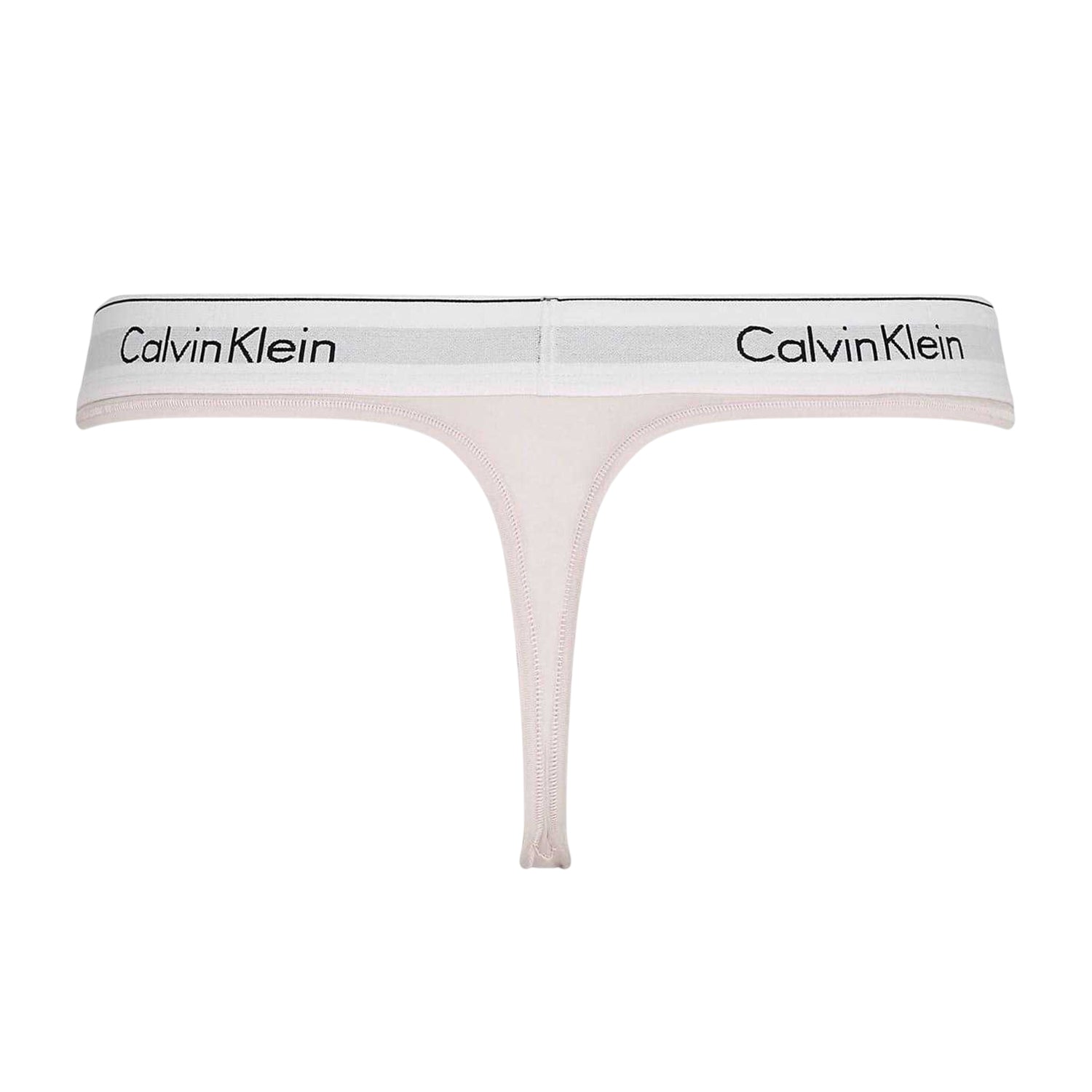 Pink - Back - Calvin Klein Womens-Ladies Logo Cotton Blend Thong