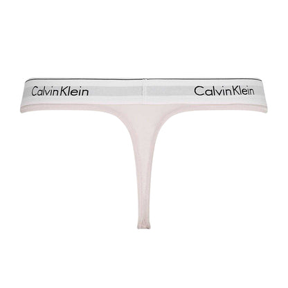 Pink - Back - Calvin Klein Womens-Ladies Logo Cotton Blend Thong