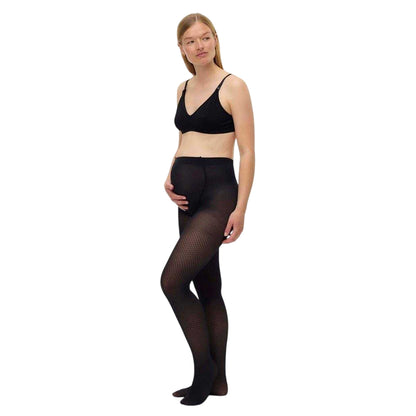 Black - Lifestyle - Mamalicious Womens-Ladies Geometric Leggings