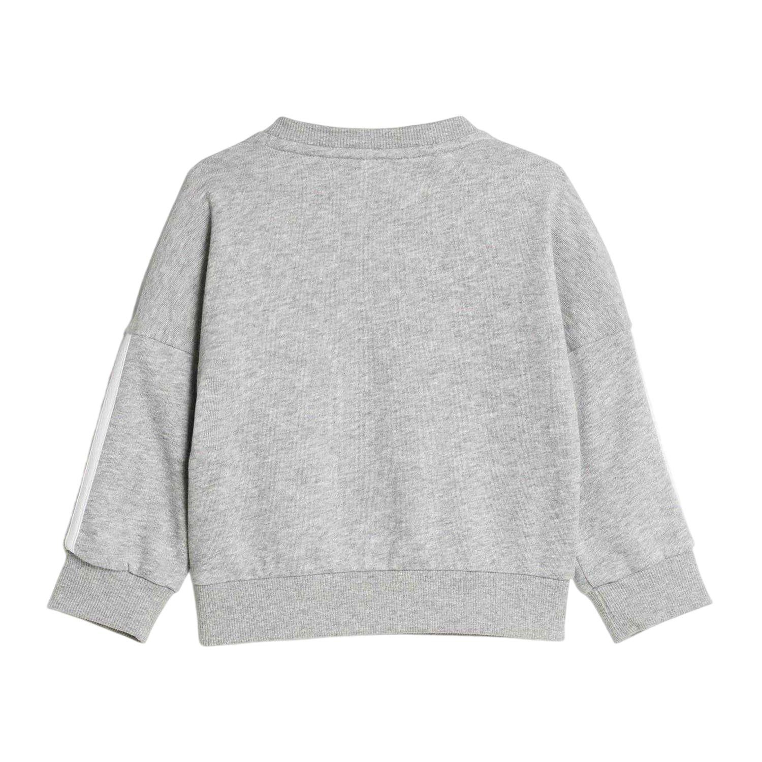 Grey-White - Back - Adidas Baby BOS French Terry Sweatshirt & Jogging Bottoms