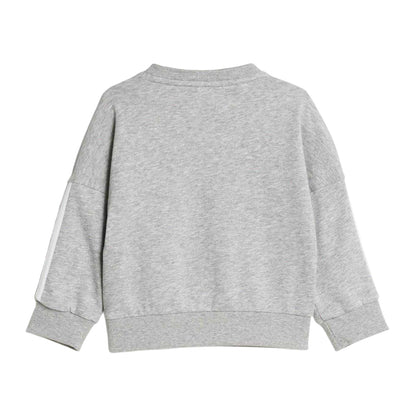 Grey-White - Back - Adidas Baby BOS French Terry Sweatshirt & Jogging Bottoms