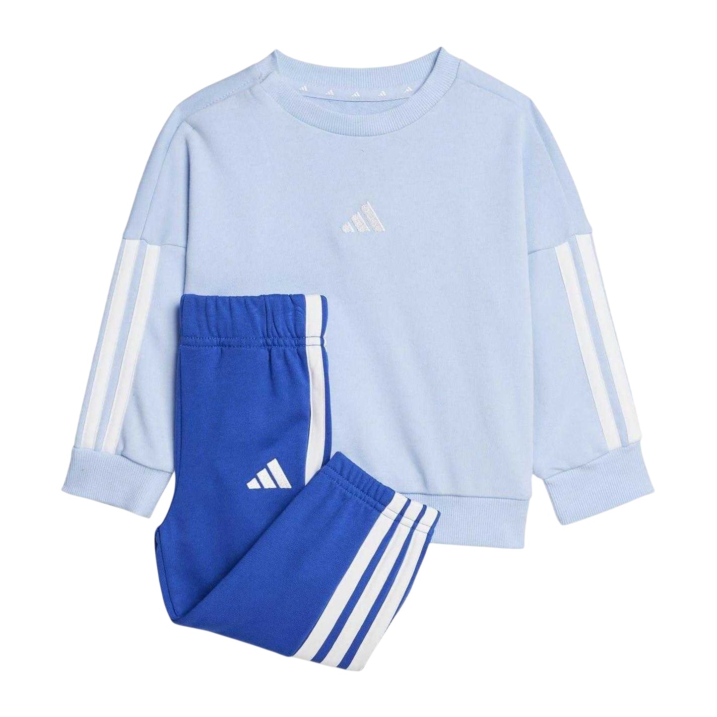 Sky - Front - Adidas Baby BOS French Terry Sweatshirt & Jogging Bottoms