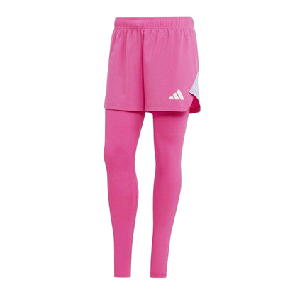 Pink - Front - Adidas Womens-Ladies Fitted Leggings