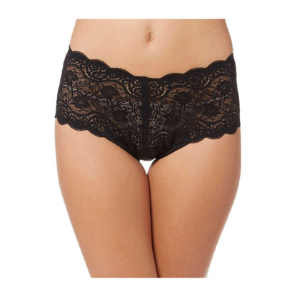 Black - Side - Triumph Womens-Ladies 300 Floral Lace Full Briefs