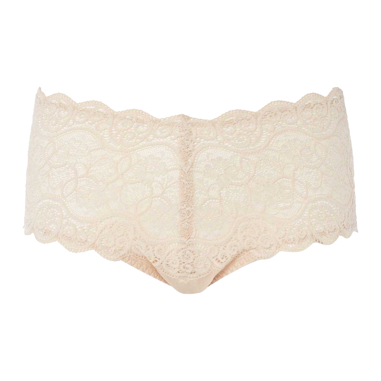 Natural - Front - Triumph Womens-Ladies 300 Floral Lace Full Briefs