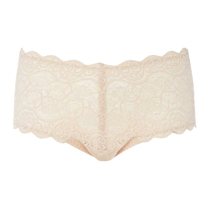 Natural - Front - Triumph Womens-Ladies 300 Floral Lace Full Briefs