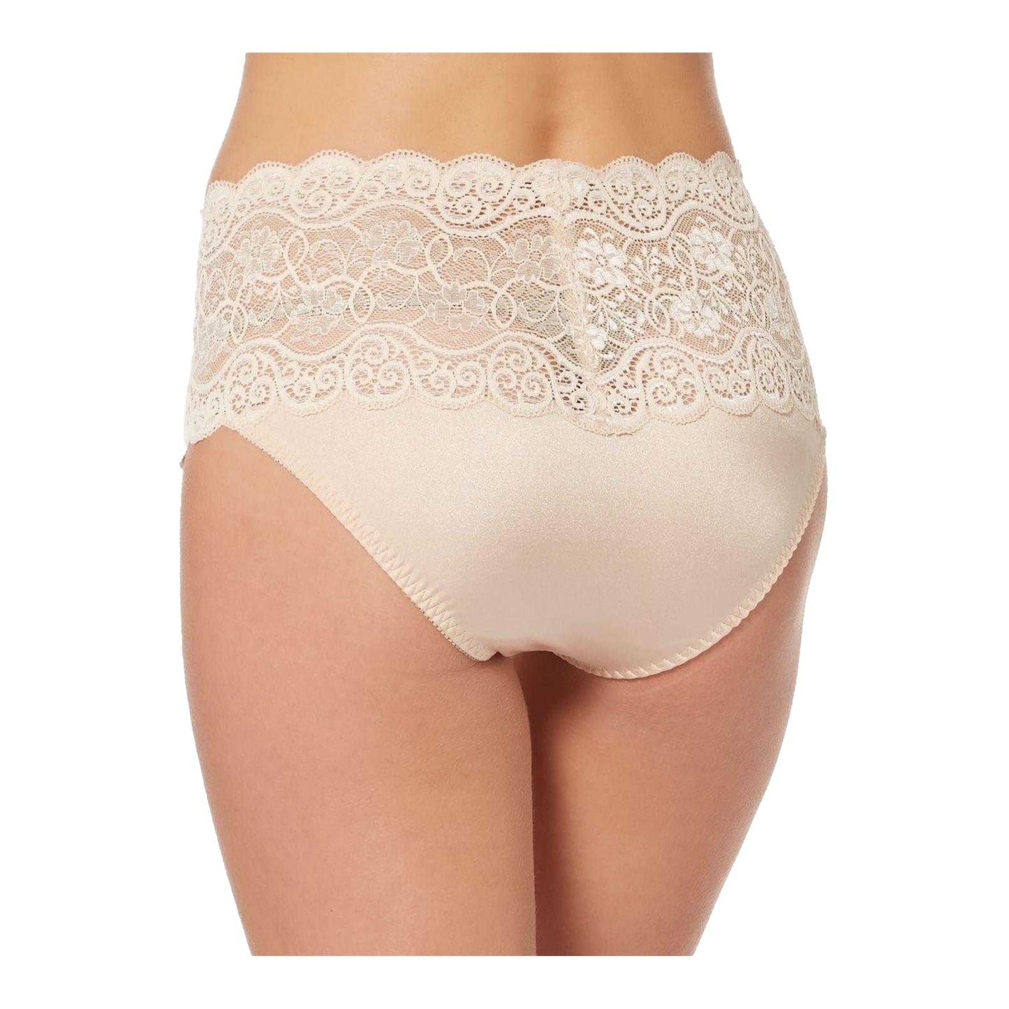 Natural - Back - Triumph Womens-Ladies 300 Floral Lace Full Briefs
