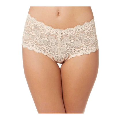 Natural - Side - Triumph Womens-Ladies 300 Floral Lace Full Briefs