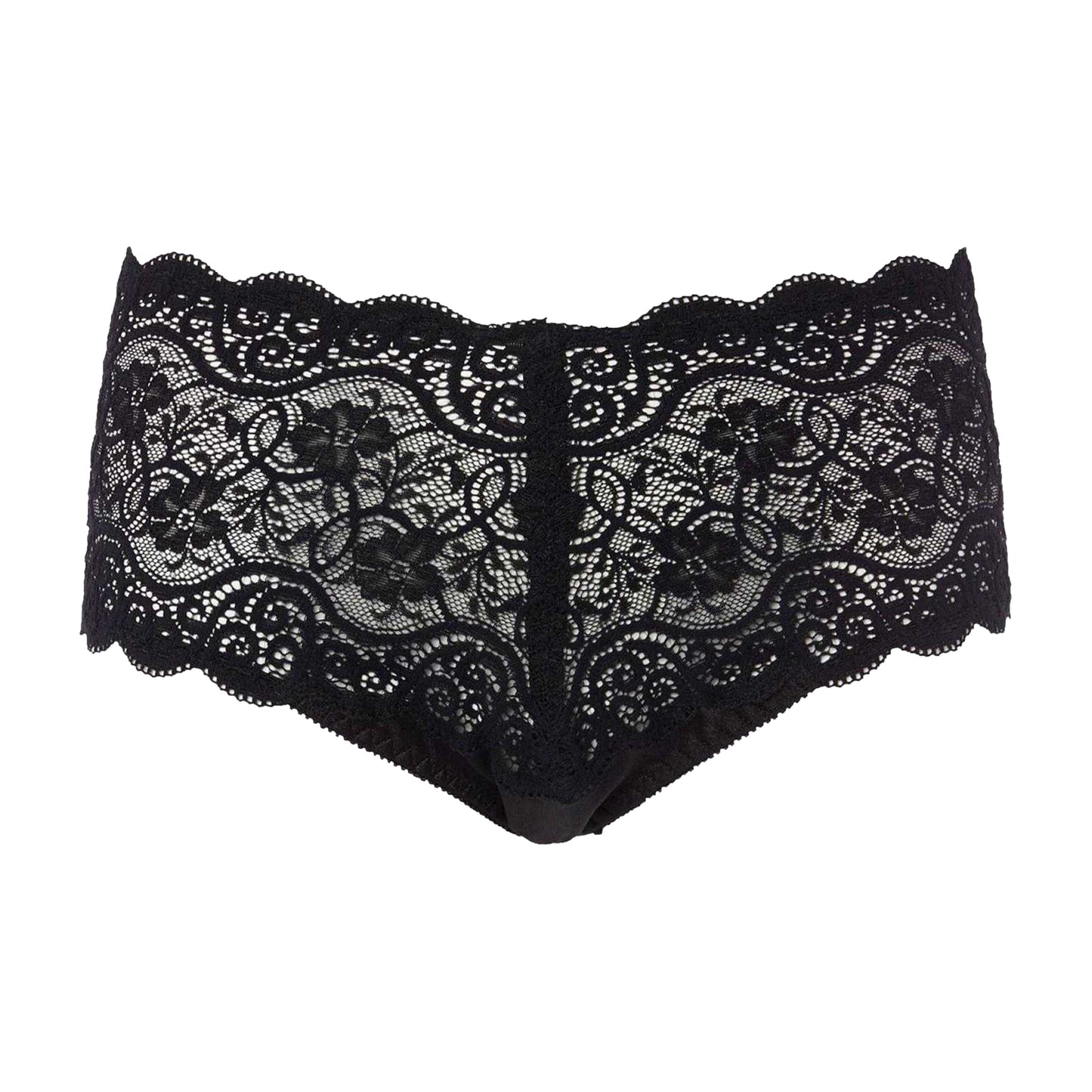 Black - Front - Triumph Womens-Ladies 300 Floral Lace Full Briefs
