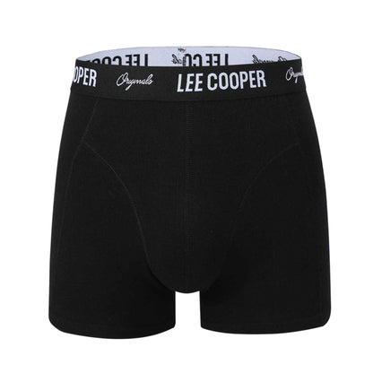 Core Black - Side - Lee Cooper Mens Cooper Essential Boxer Shorts (Pack of 5)