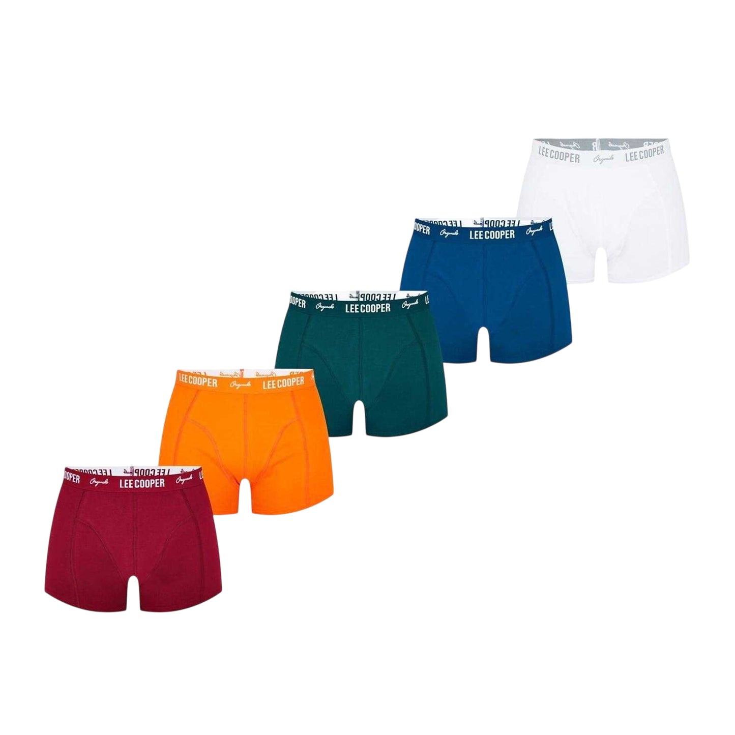 Brights - Front - Lee Cooper Mens Cooper Essential Boxer Shorts (Pack of 5)