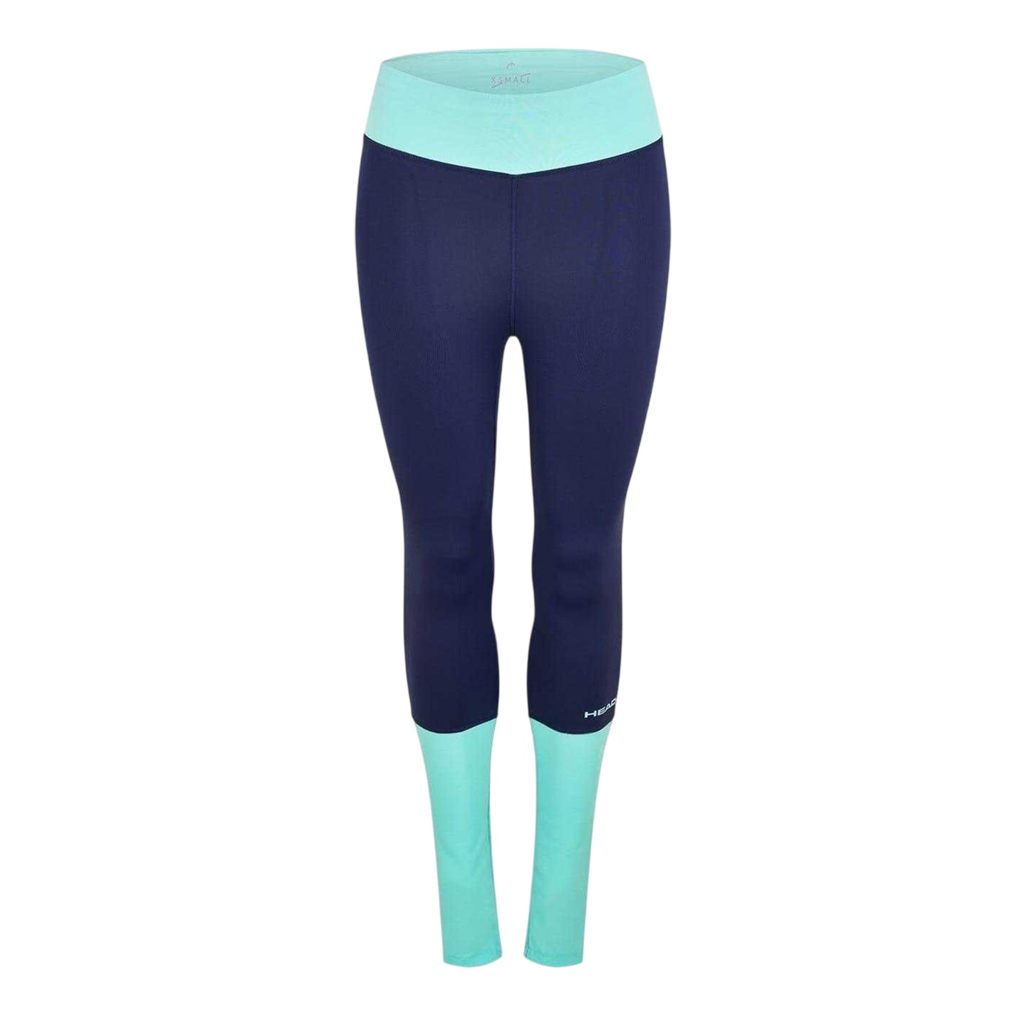 Blue - Front - Head Womens-Ladies Colour Block Shape & Lift Leggings