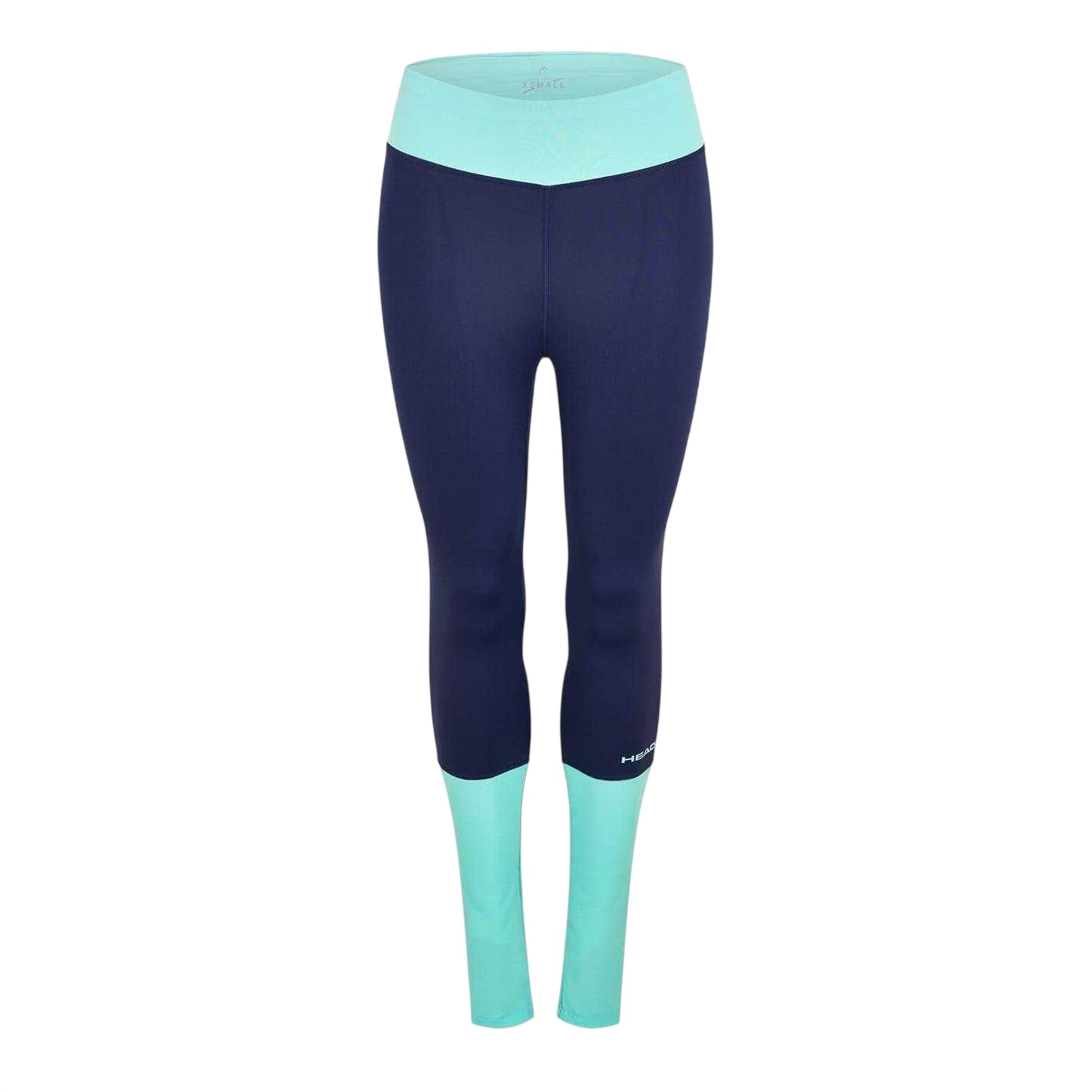 Blue - Front - Head Womens-Ladies Colour Block Shape & Lift Leggings
