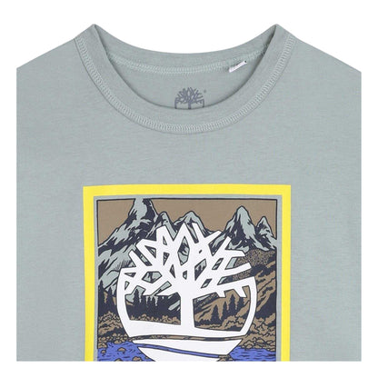 Grey - Side - Timberland Childrens-Kids Graphic Print T-Shirt