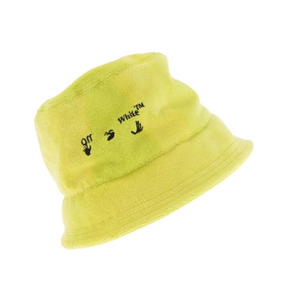 Yellow - Side - Off White Swimming Man Towel Bucket Hat
