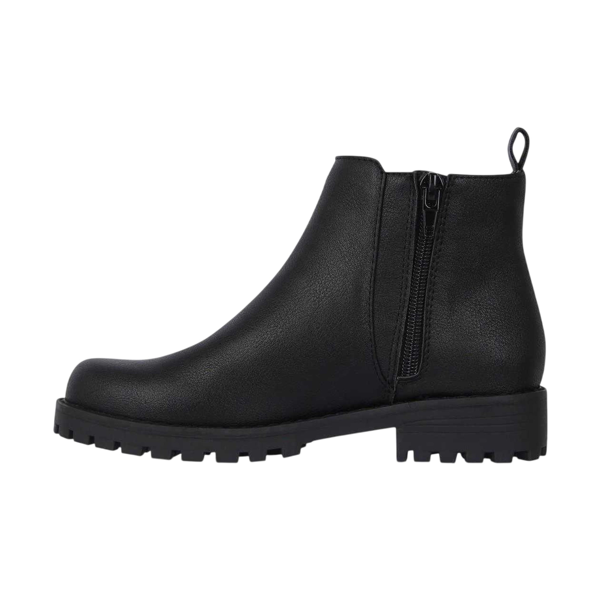 Black - Side - Miso Girls Cojito Buckle Detail Boots