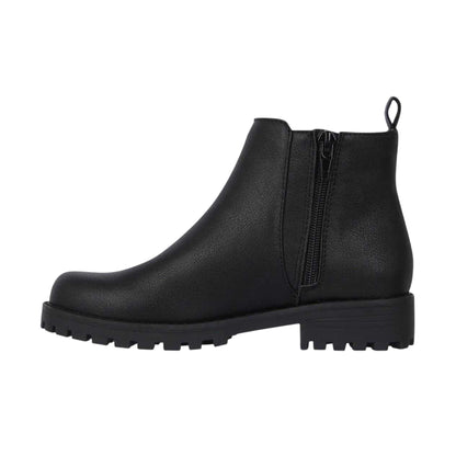 Black - Side - Miso Girls Cojito Buckle Detail Boots